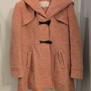 Chic JESSICA SIMPSON Peach Teddy Jacket with toggle closure